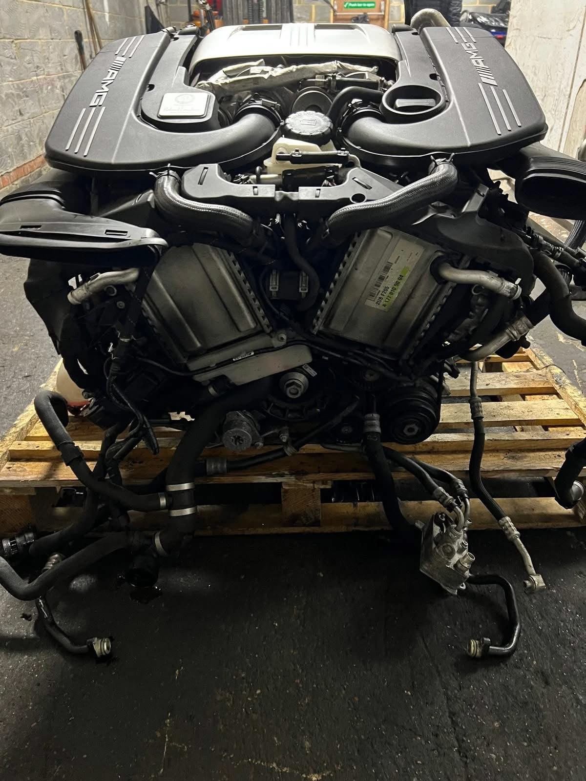Mercedes Benz M177.980 4.0L Twin Turbo Complete Engine with Transmission - Image 3