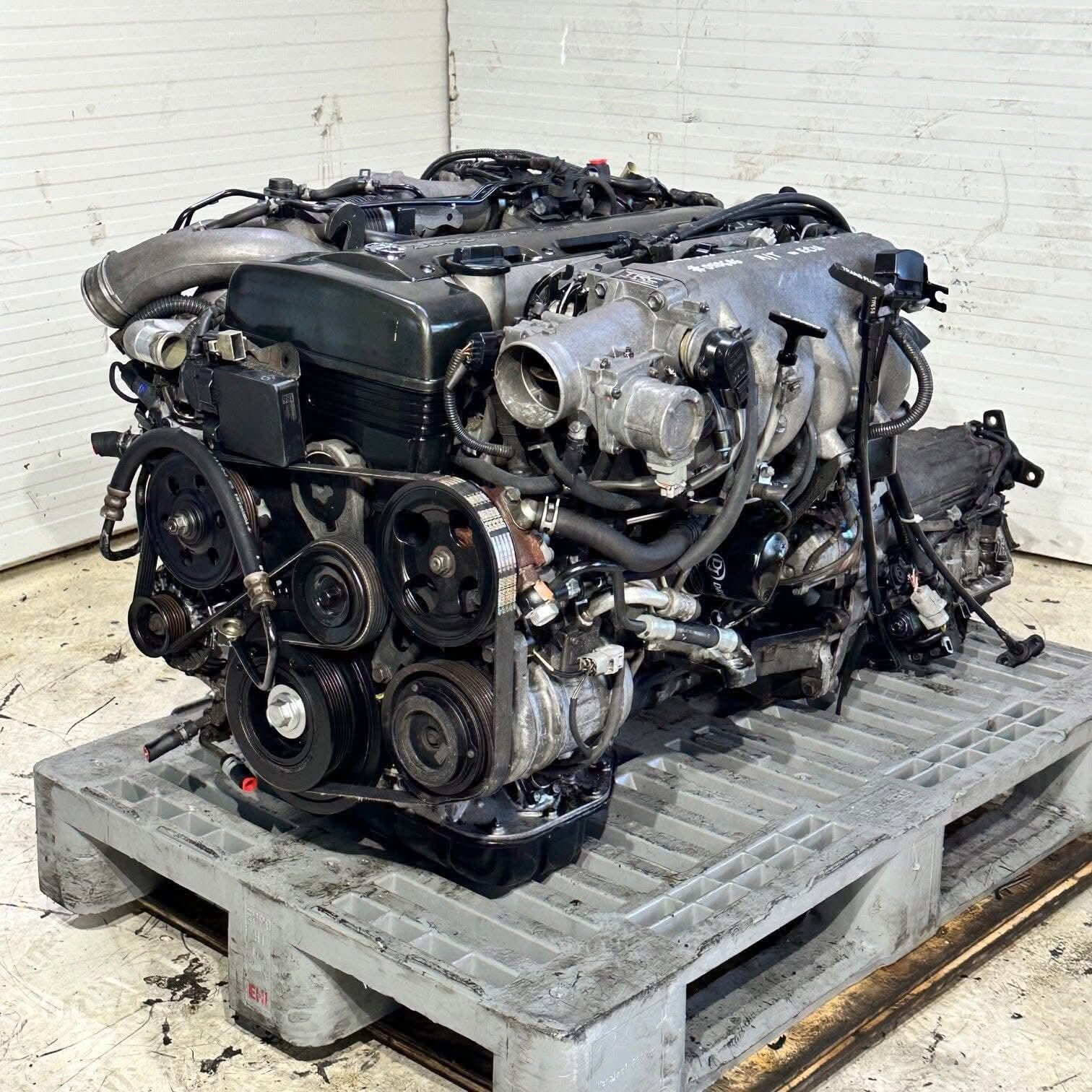 JDM Toyota 2JZ-GTE Twin Turbo Non - VVTI Complete Engine with Automatic Transmission - Image 3