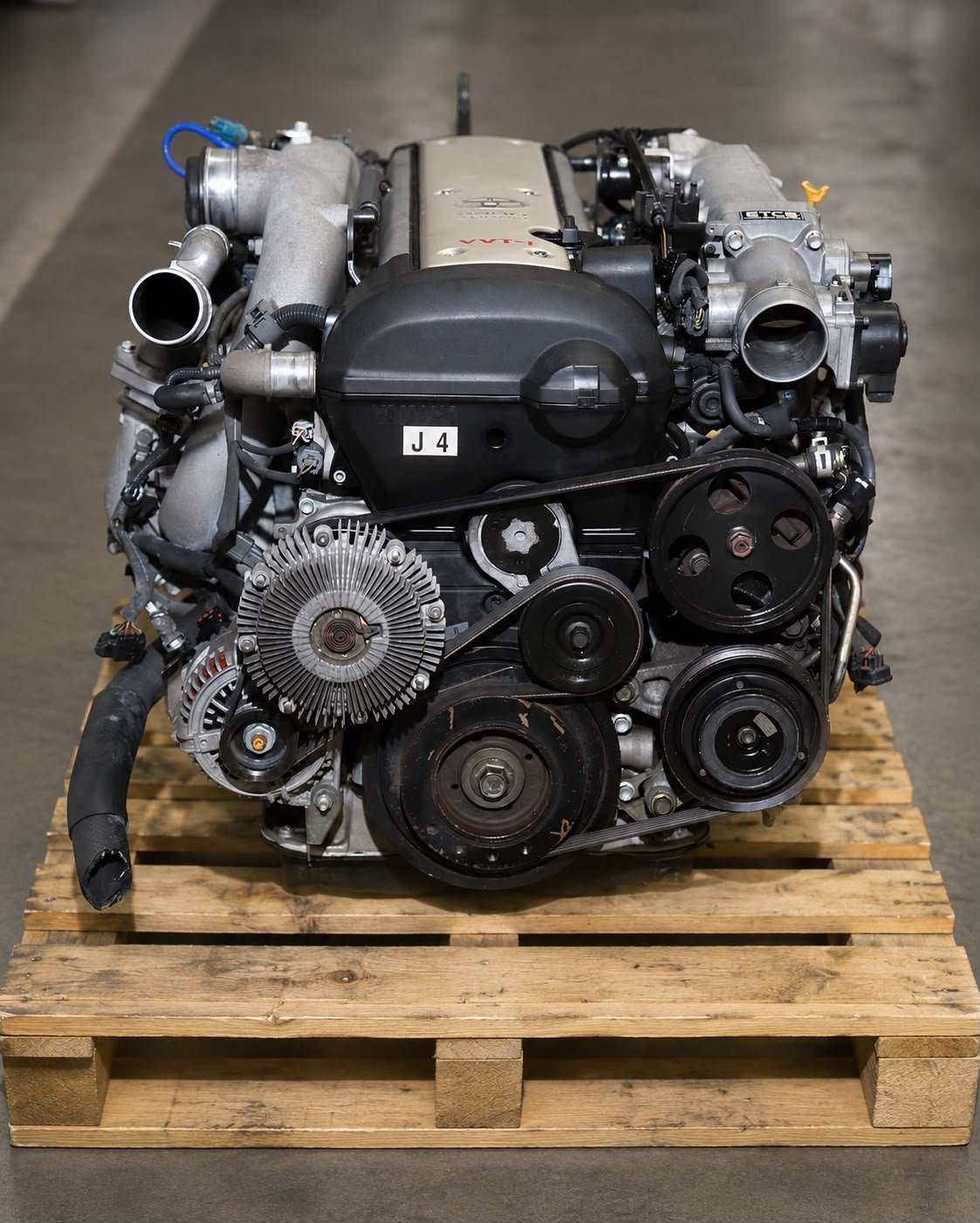 JDM Toyota 1JZ-GTE VVT-i 2.5L Complete Engine with R154 5-Speed Manual Transmission. - Image 3