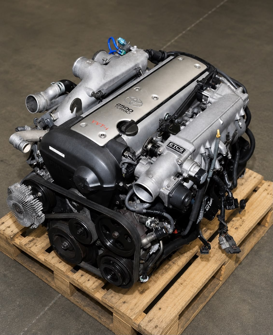 JDM Toyota 1JZ-GTE VVT-i 2.5L Complete Engine with R154 5-Speed Manual Transmission. - Image 2